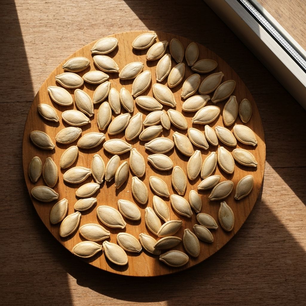 Pumpkin seeds arrangement